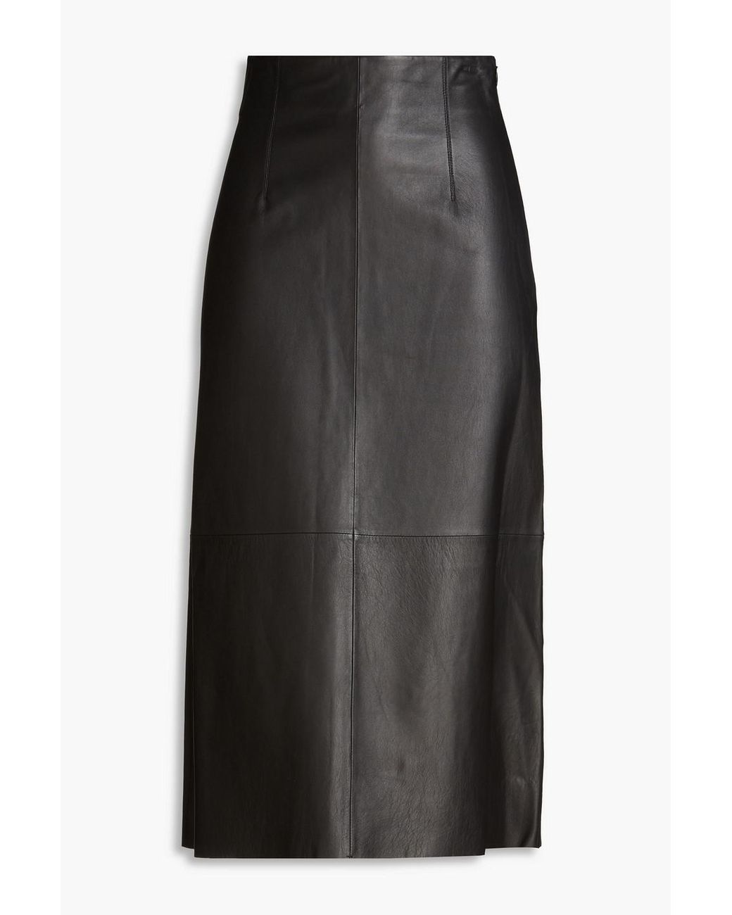 Theory black hot sale leather pencil skirt