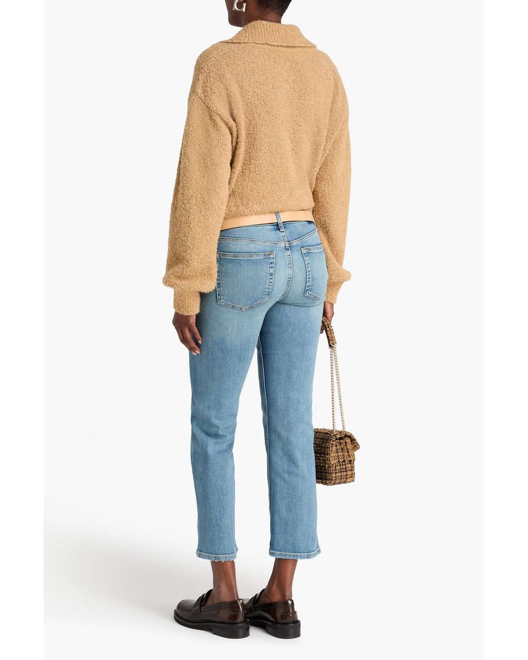 Re/done Blue High-Rise Straight-Leg Jeans