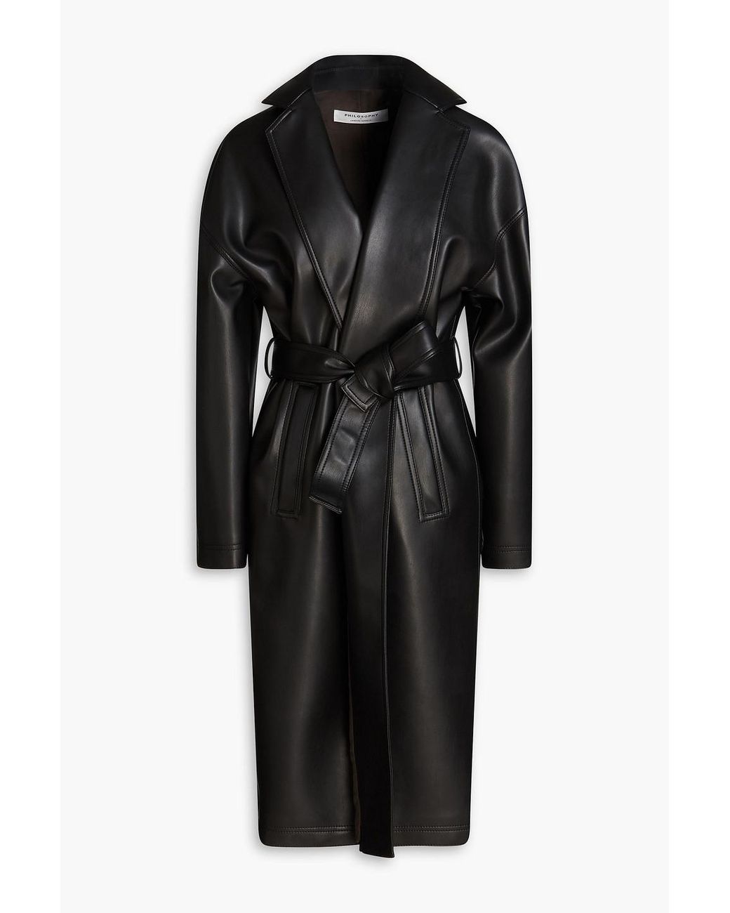 Philosophy Di Lorenzo Serafini faux-leather high-waisted short - Black