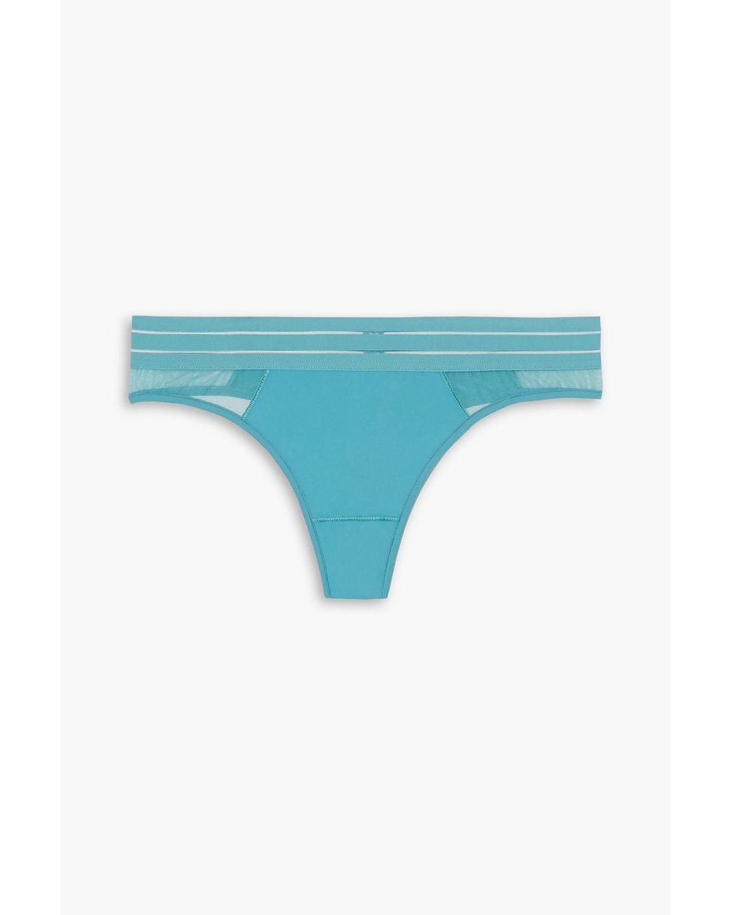 Maison Lejaby Nufit Stretch-tulle And Jersey Thong in Blue | Lyst UK