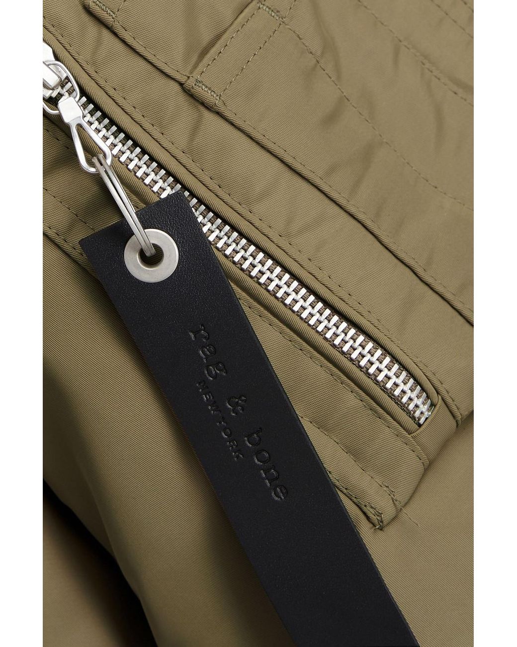 Rag & Bone Green Ston Shell Bomber Jacket for men