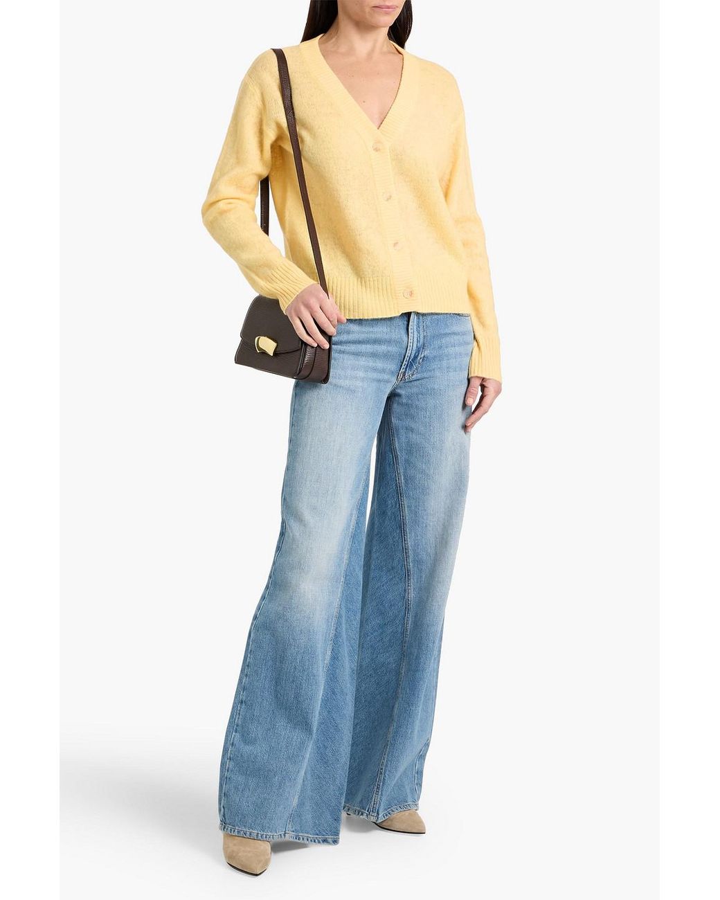 NAADAM Yellow Cashmere Cardigan