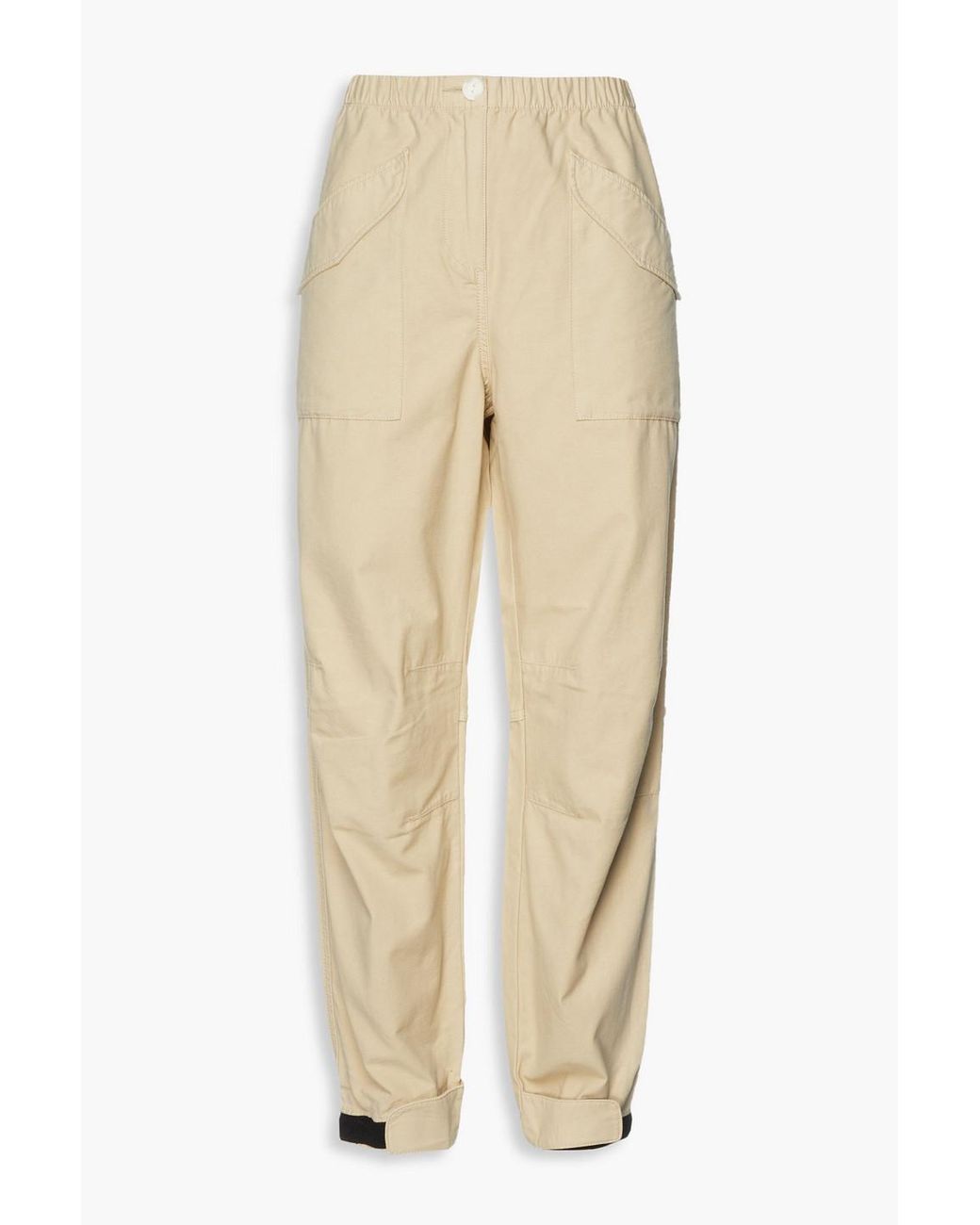 Rag & Bone Angela Cotton-canvas Tapered Pants in Natural | Lyst