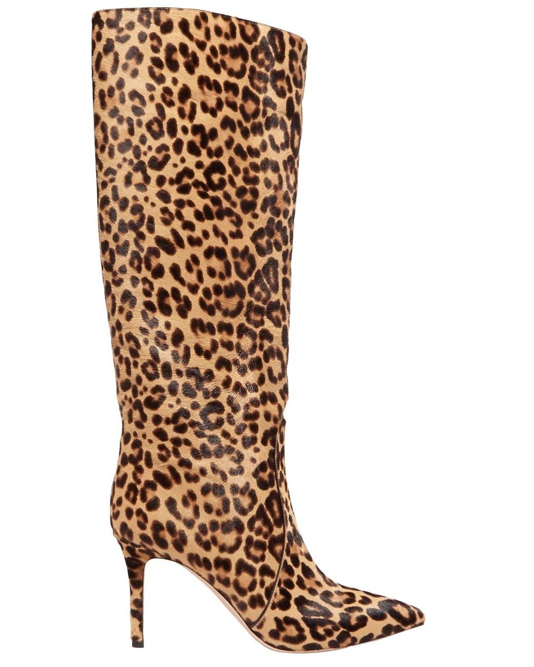 Gianvito Rossi 85 Leopard print Calf Hair Knee Boots in Brown Lyst