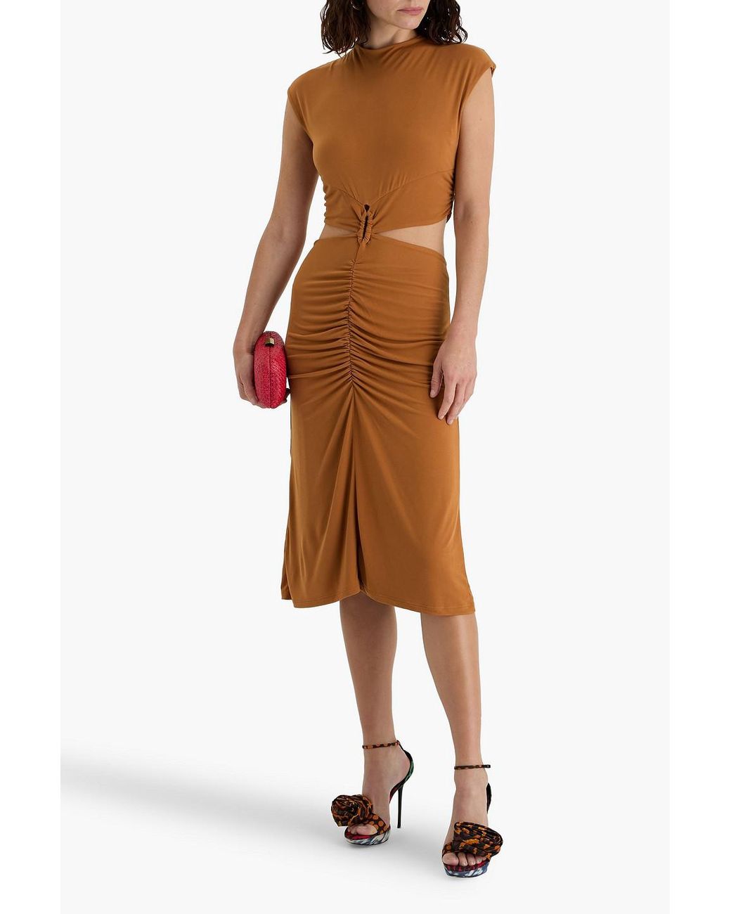 herve leger brown dress THE ELODIE DRESS  HERV LGER