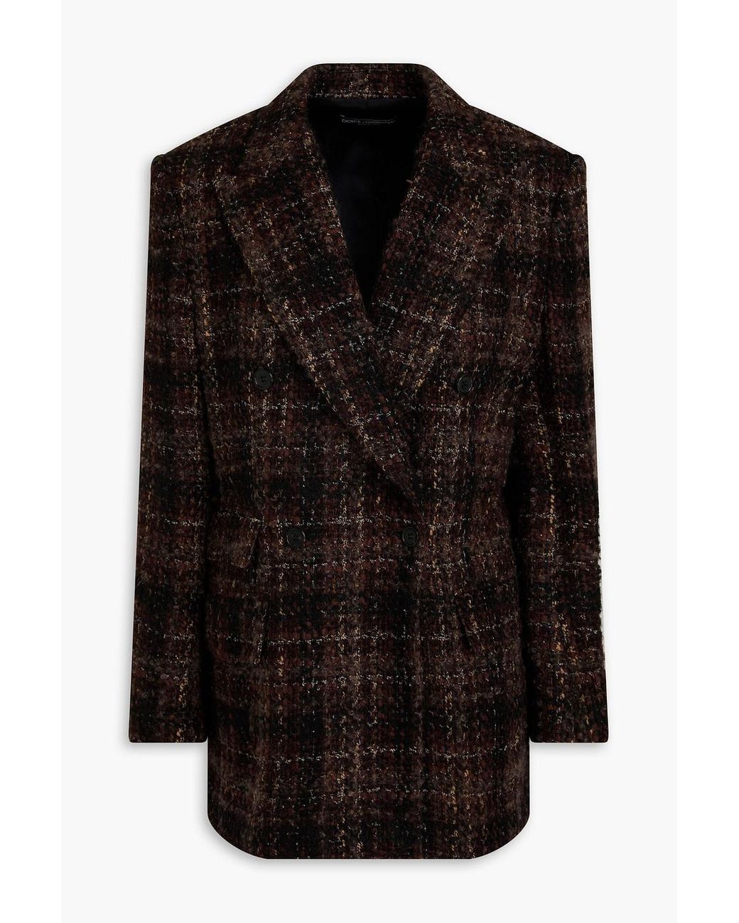 ジャケット DOLCE&GABBANA ANTHRACITE GREY TWEED DOUBLE-BREASTED JACKET dolce-gabbana-Brown-Double-