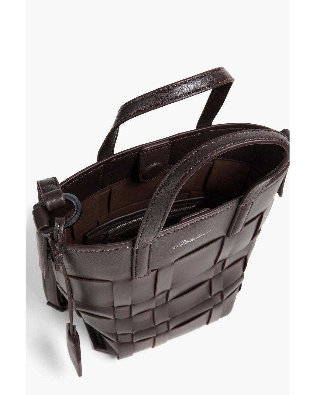 3.1 Phillip Lim Odita Woven Leather Bucket Bag in Black | Lyst