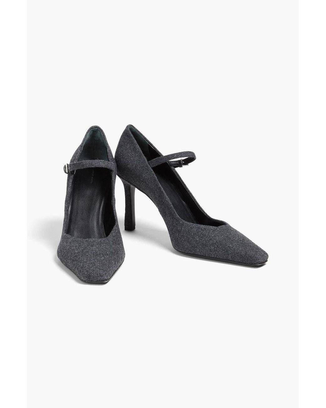 Loulou de Saison Gray Eva Felt Mary Jane Pumps
