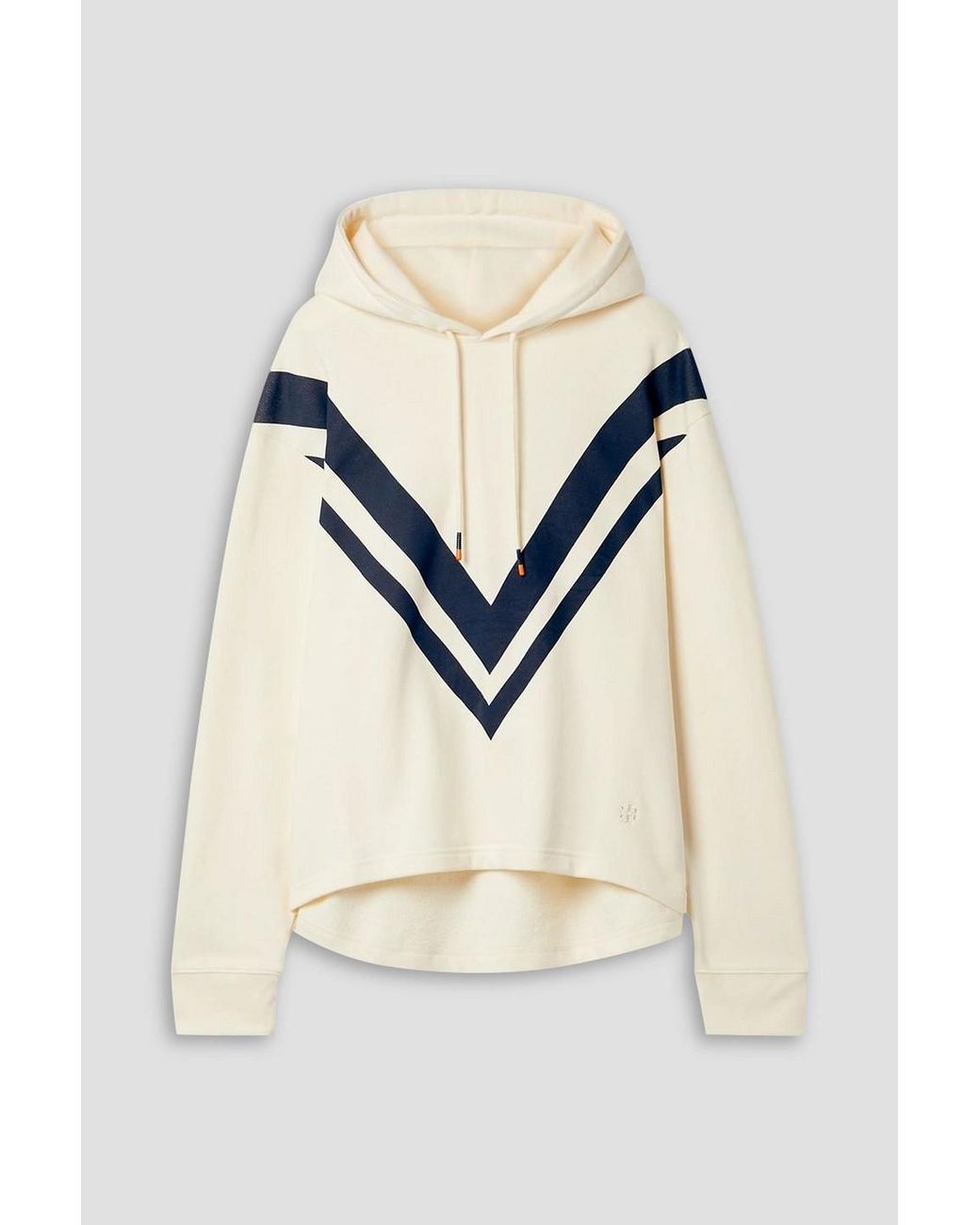 Tory Sport Oversized Printed French Cotton fleece Hoodie in Blue Lyst Australia