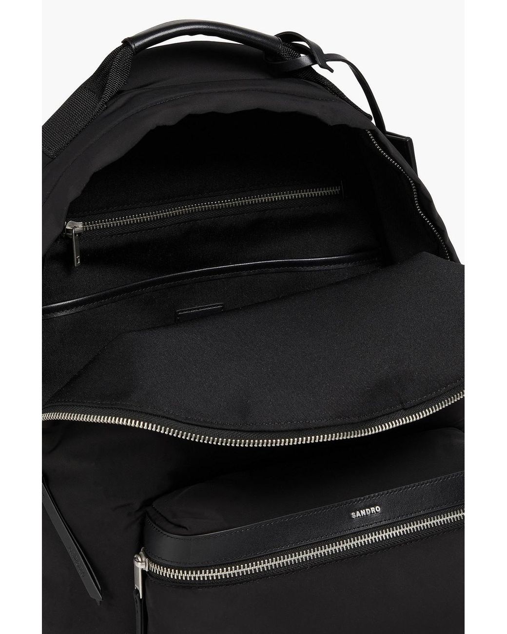 Sandro Black Shell Backpack for men