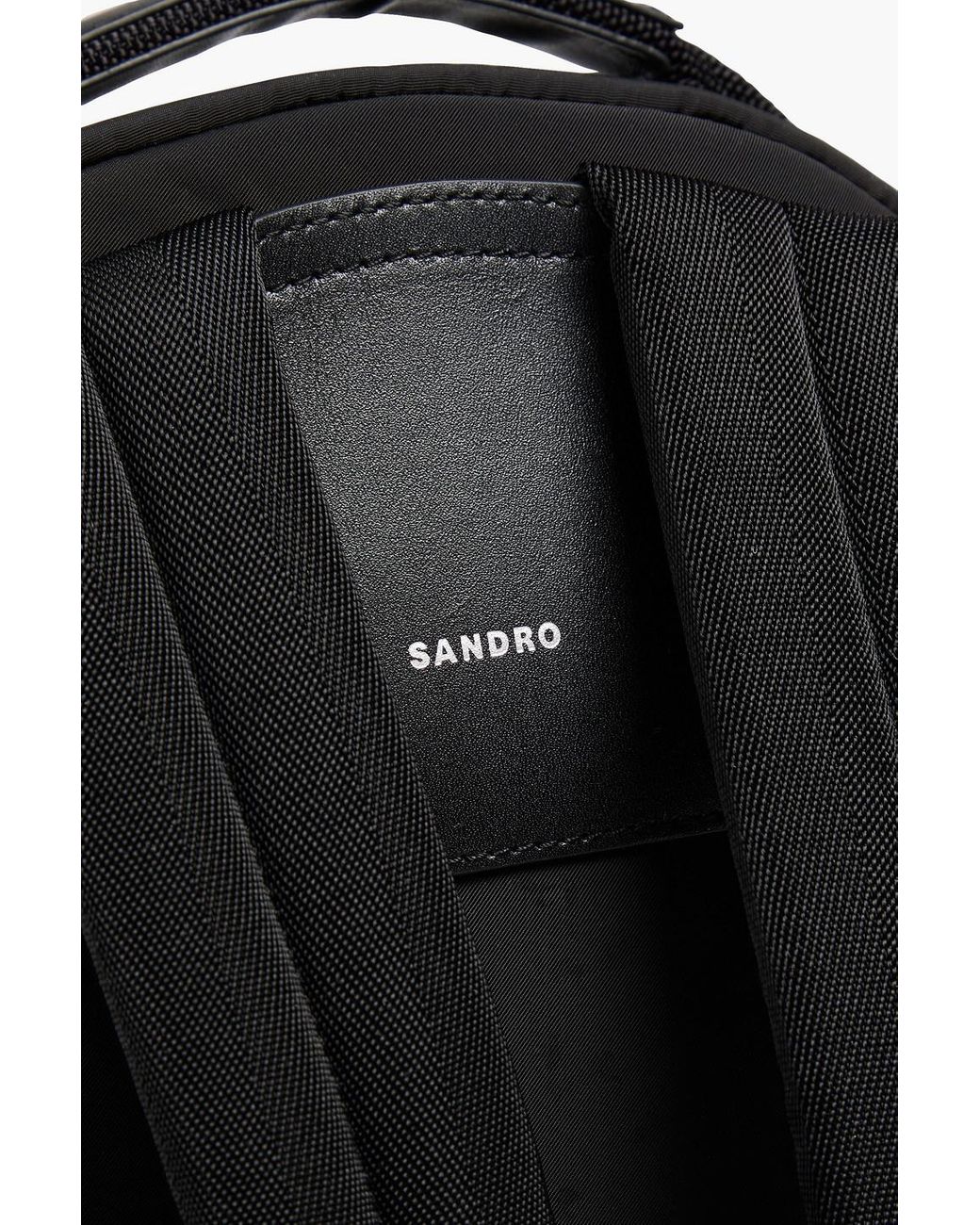 Sandro Black Shell Backpack for men