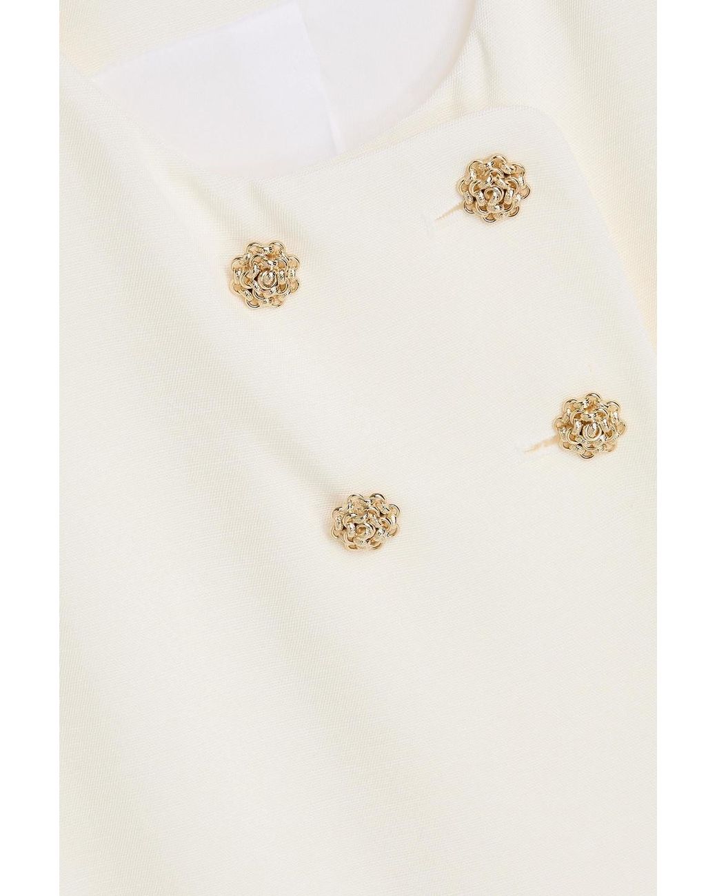 Claudie Pierlot Natural Double-breasted Lyocell-blend Top