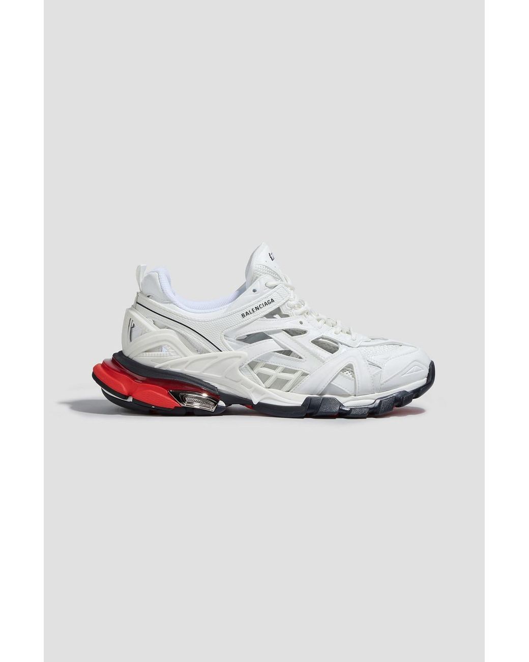Balenciaga Track 2 Leather, Mesh And Rubber exaggerated-sole Sneakers in  White for Men | Lyst