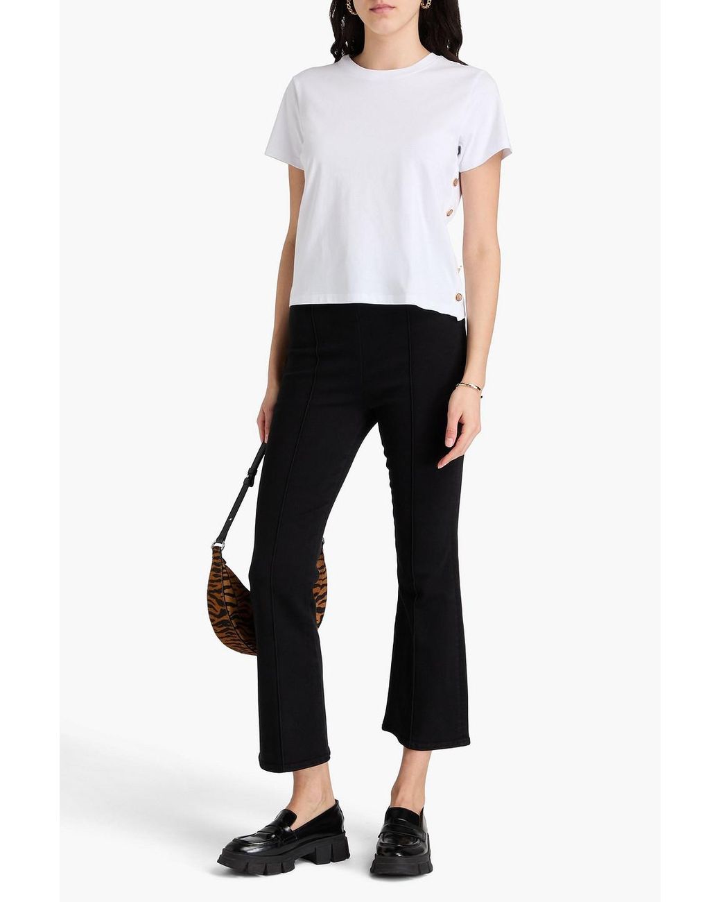 Frame Jet Set FRAME Jet Set High-rise Bootcut Jeans in Black | Lyst