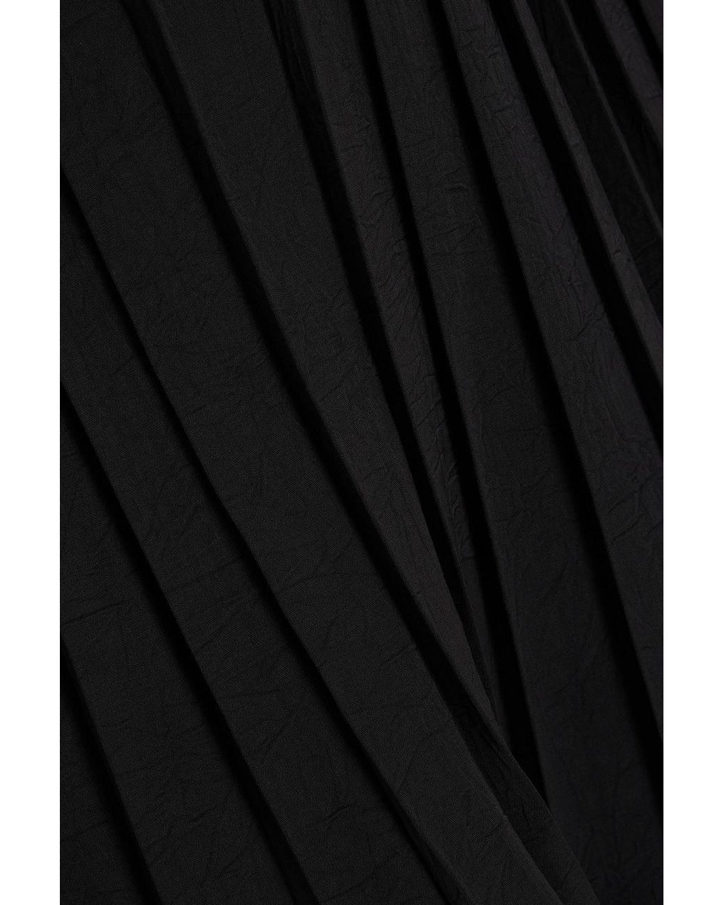 Vince Black Pleated Crepe Top