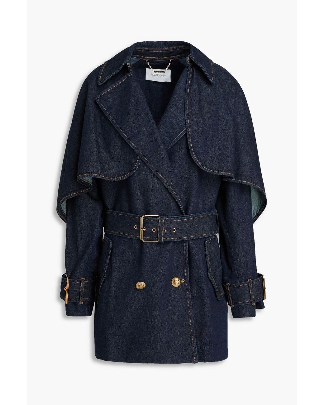 Zimmermann Denim Trench Coat in Blue | Lyst UK