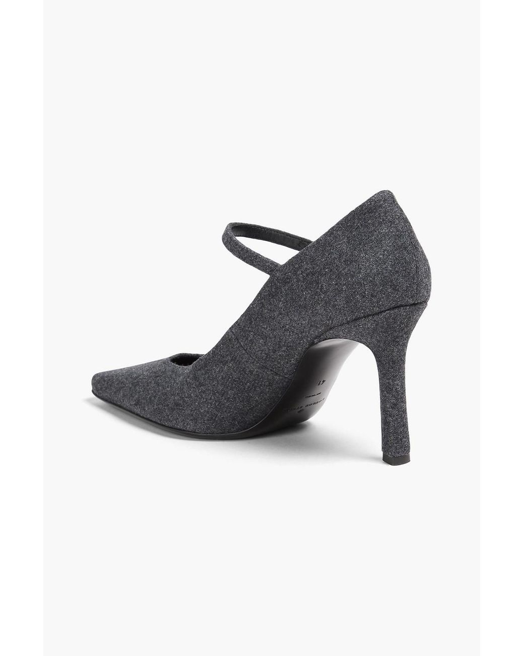 Loulou de Saison Gray Eva Felt Mary Jane Pumps