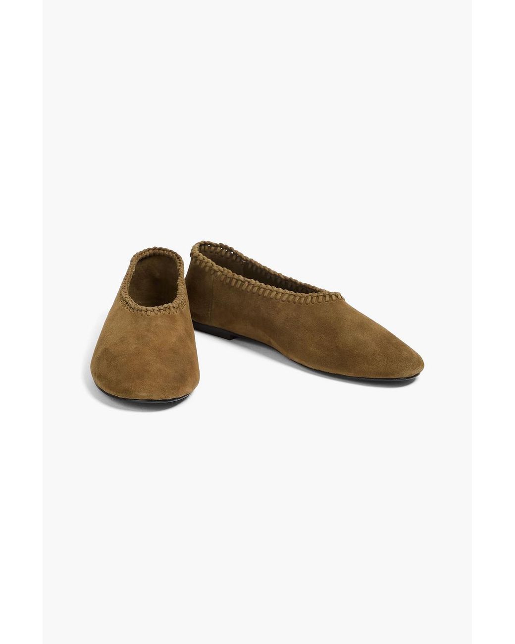 A.Emery Green Park Whipstitched Suede Flats