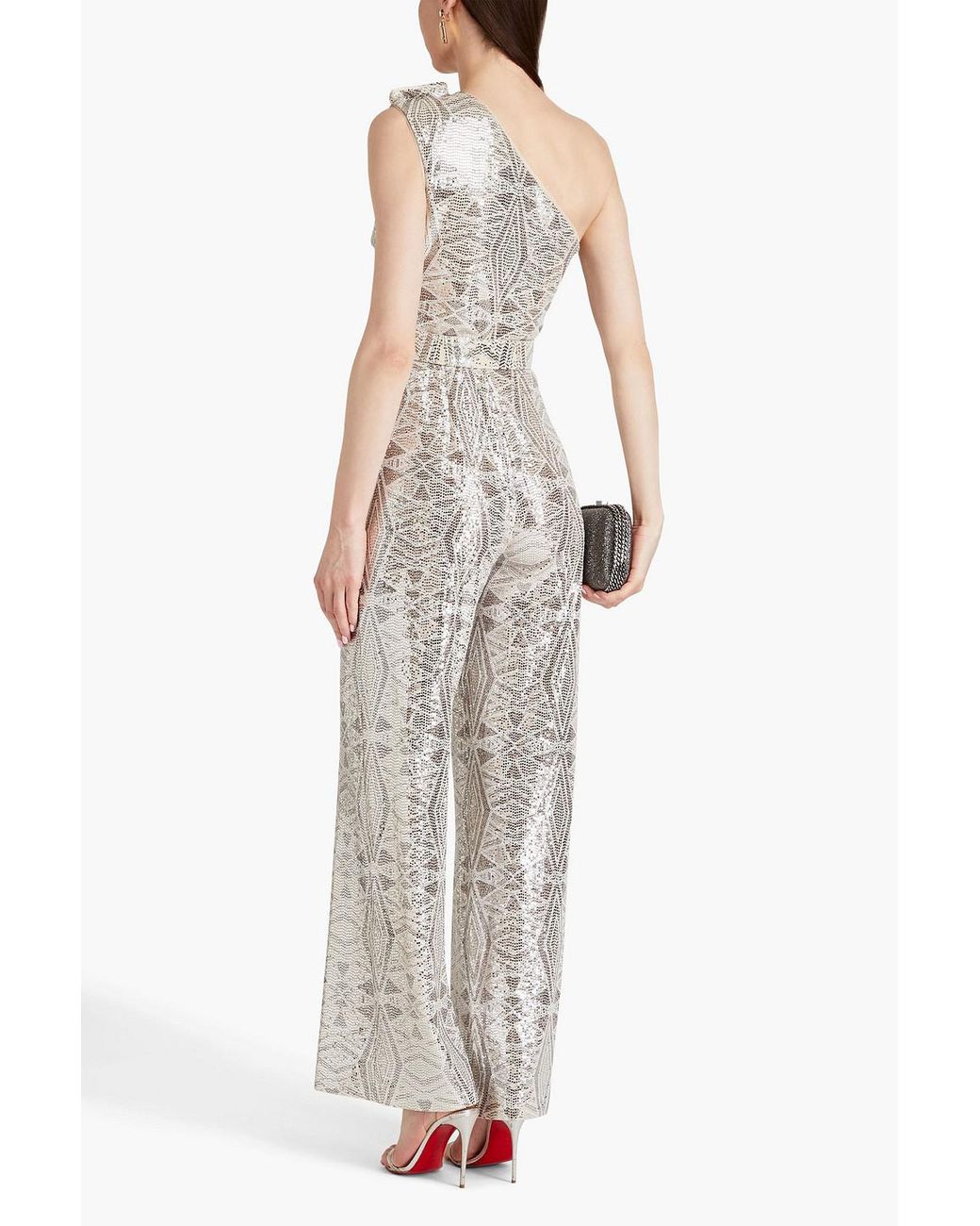 Badgley mischka hotsell sequin jumpsuit