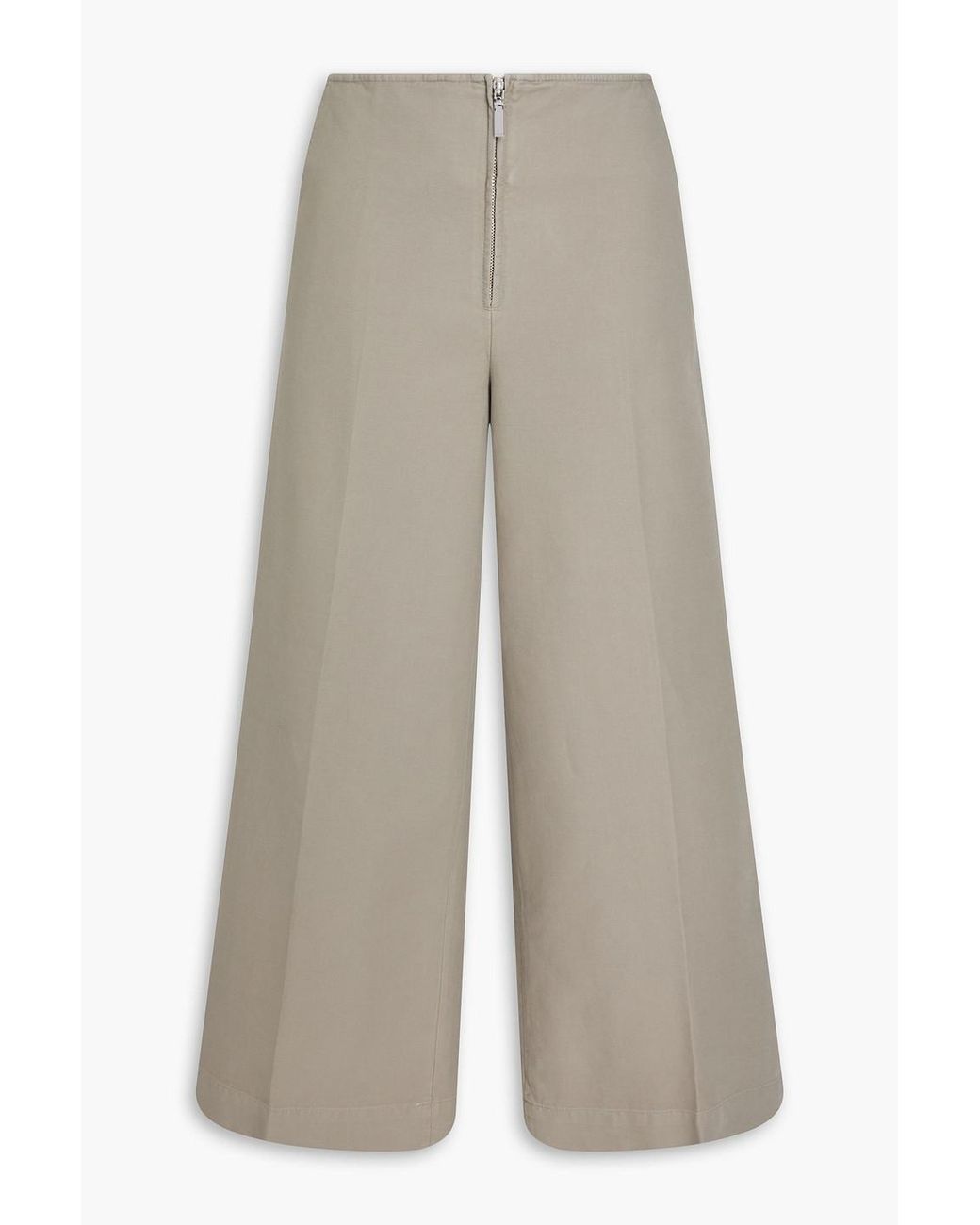 Totême White Hose mit weitem bein aus baumwoll-twill