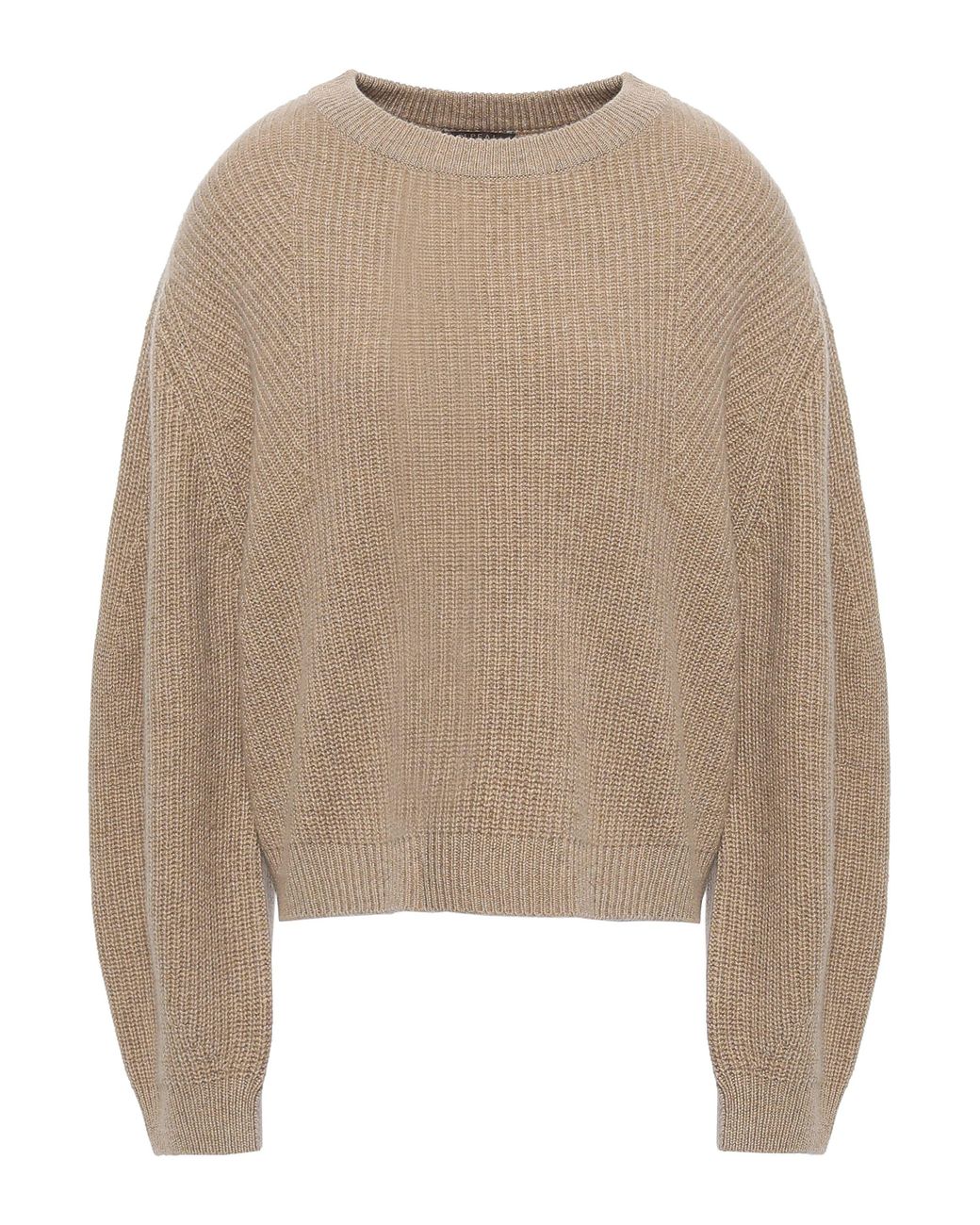 N.Peal Cashmere Ribbed Cashmere Sweater Sand - Lyst