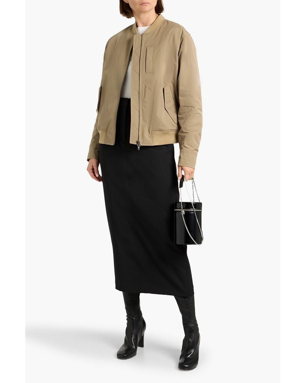 Vince Natural Shell Bomber Jacket