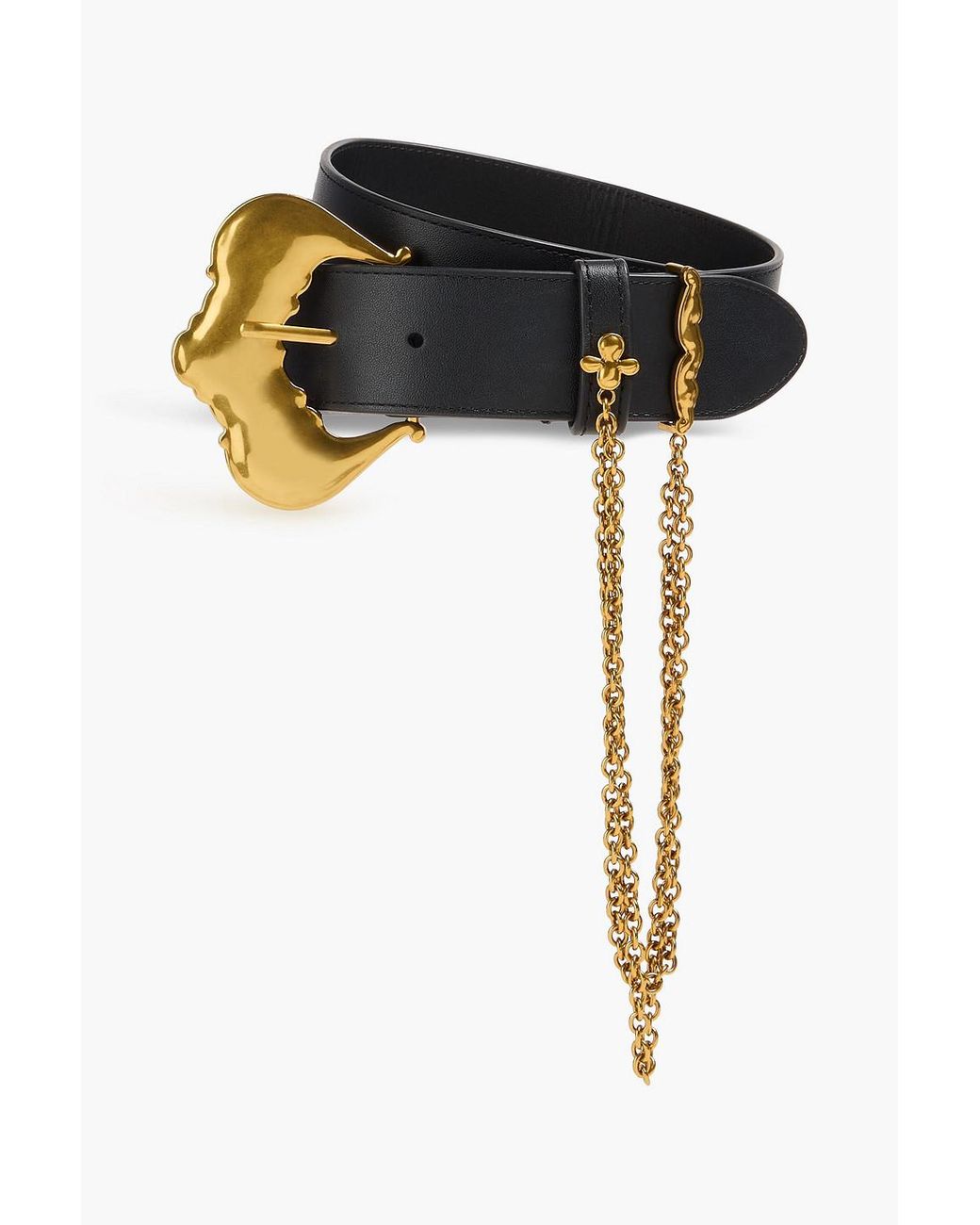 Zimmermann Chain-embellished Leather Belt in Black | Lyst display picture 1