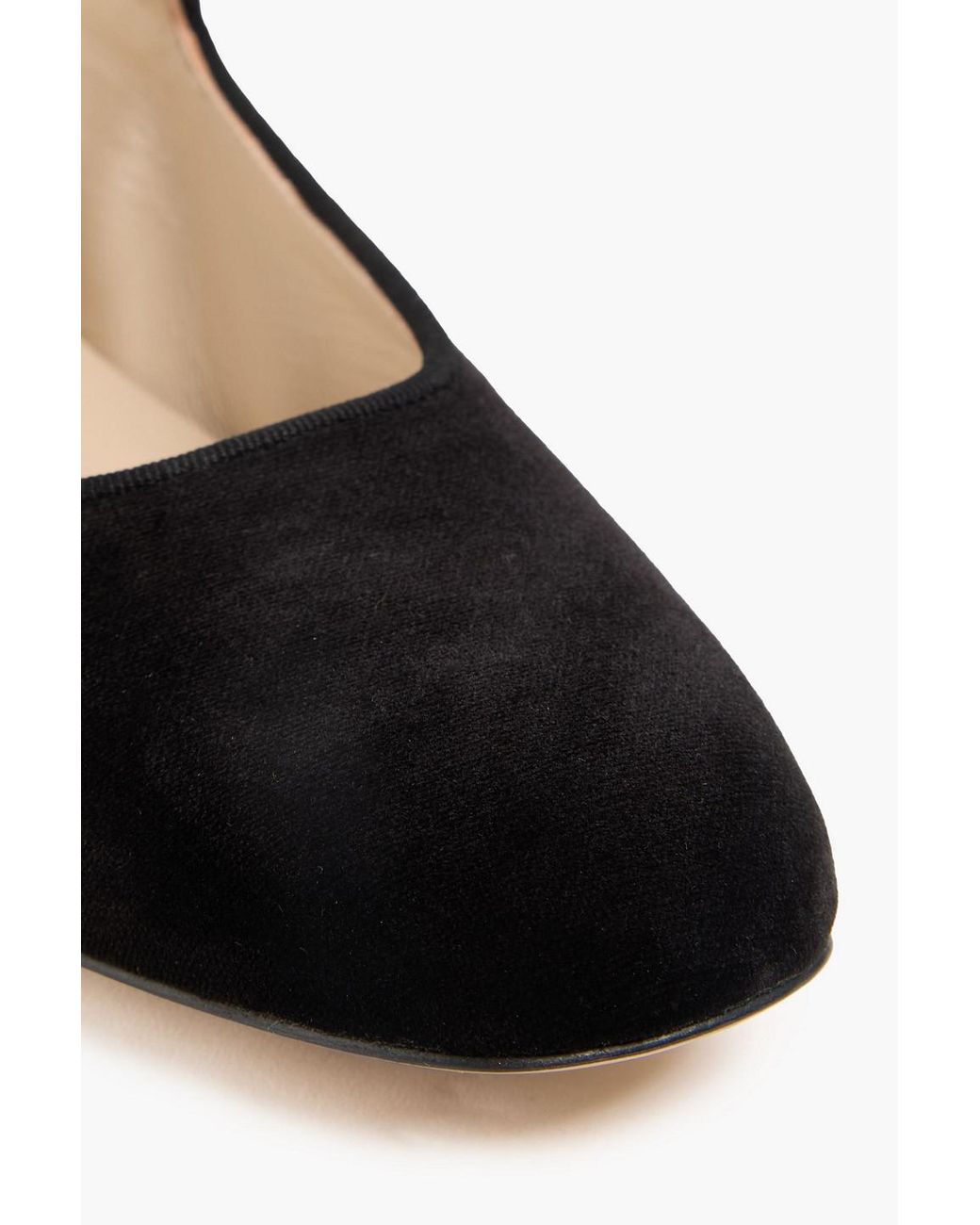 Le Monde Beryl Velvet Mary Jane Flats in Black | Lyst Canada