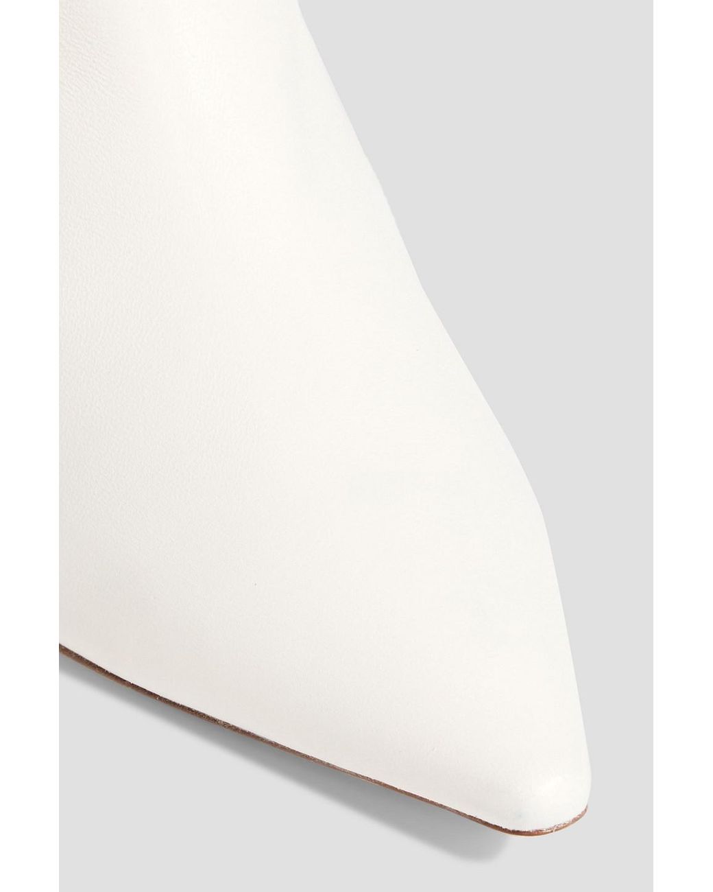 Stuart Weitzman White Naomi 50 Leather Knee Boots