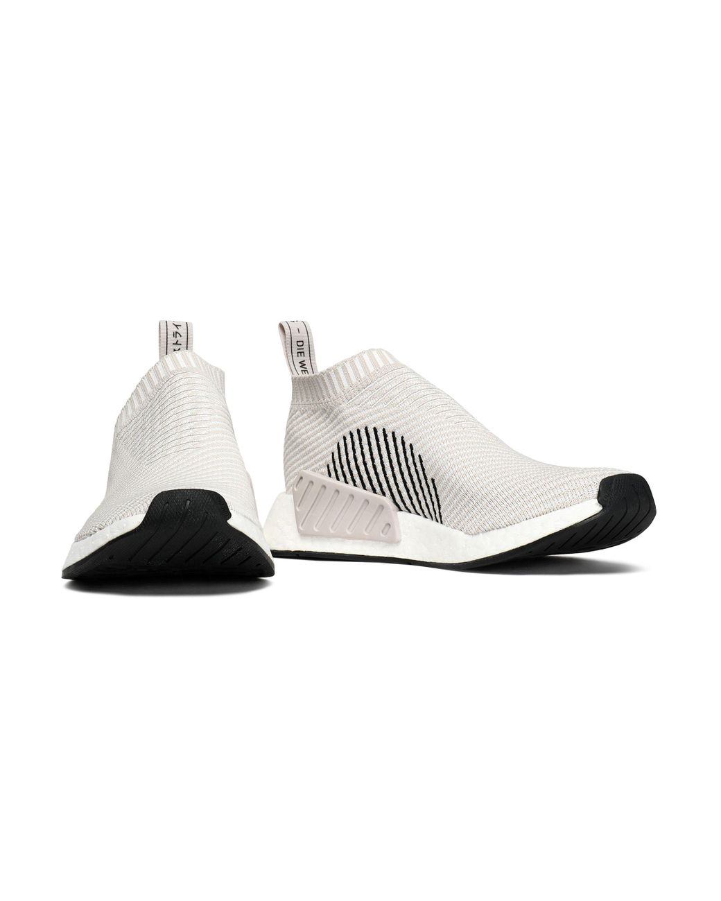 adidas Originals Stretch-knit Slip-on Sneakers Neutral White | Lyst UK