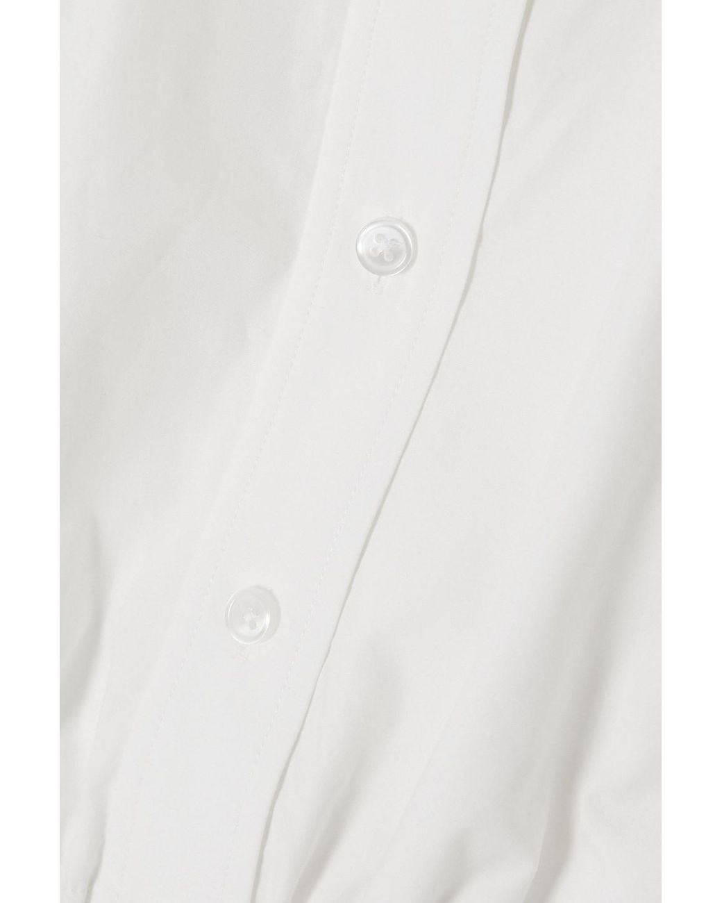 Tシャツ・カットソー Alexander Wang FW25 White poplin shirt (1WC3251132 100) T By Alexander Wang Asymmetric Twist-front Cotton-poplin
