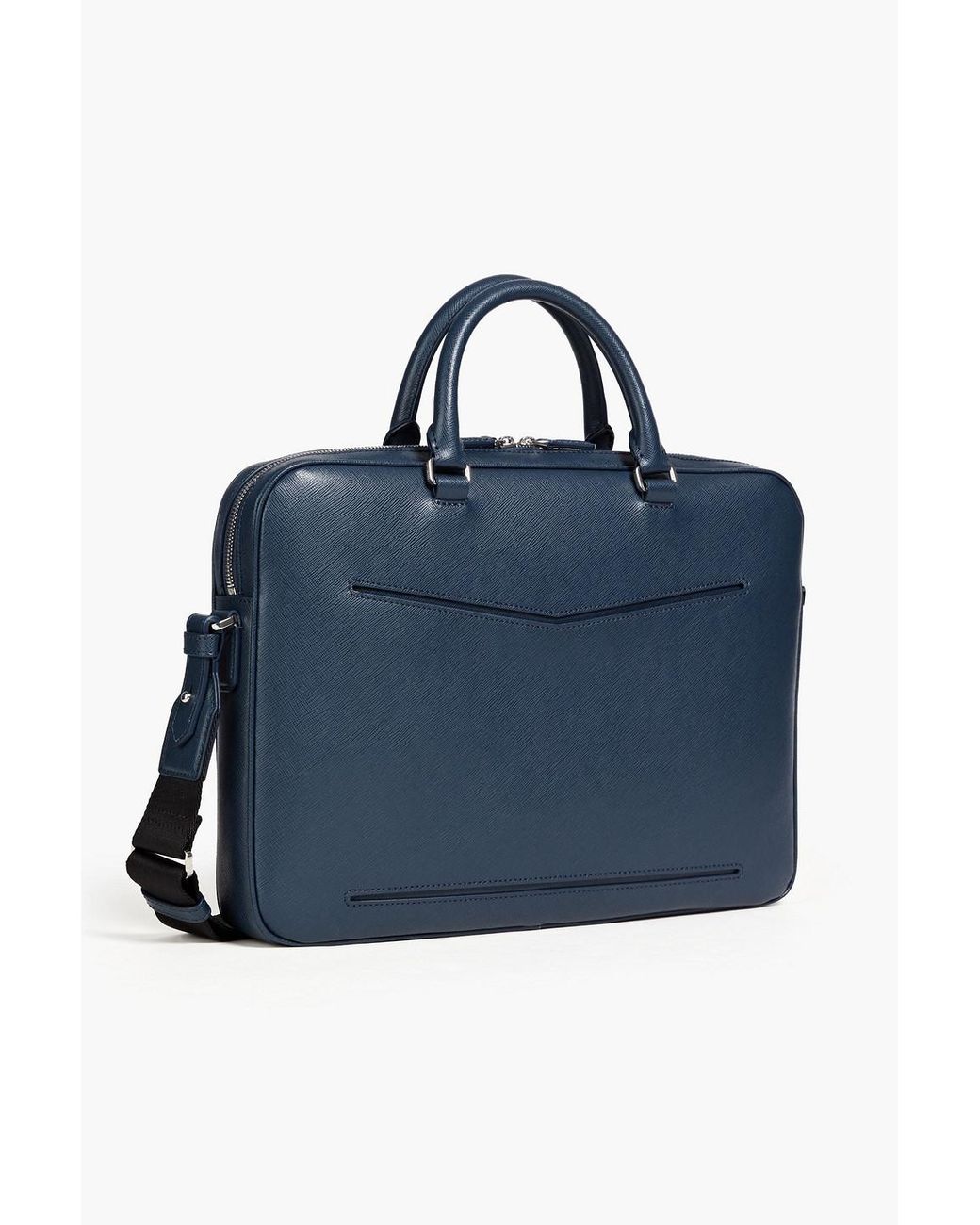 Navy leather laptop bag cheap