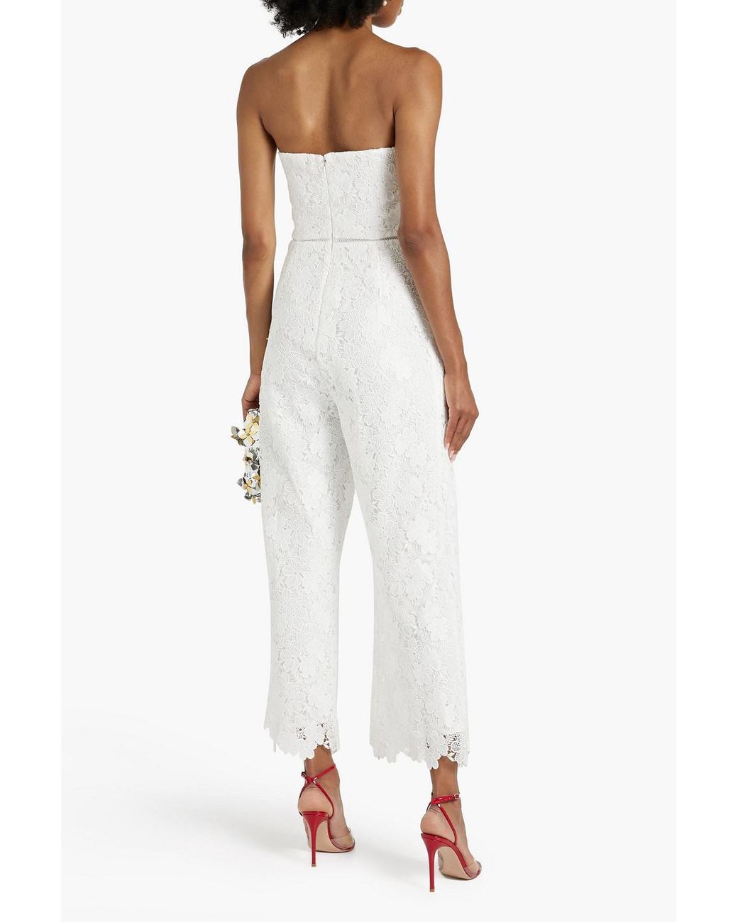 Monique lhuillier hot sale white jumpsuit