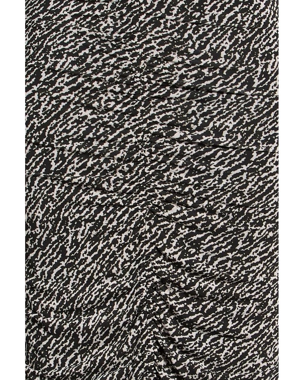 Isabel Marant Gray Logane Cutout Printed Stretch-Jersey Midi Dress