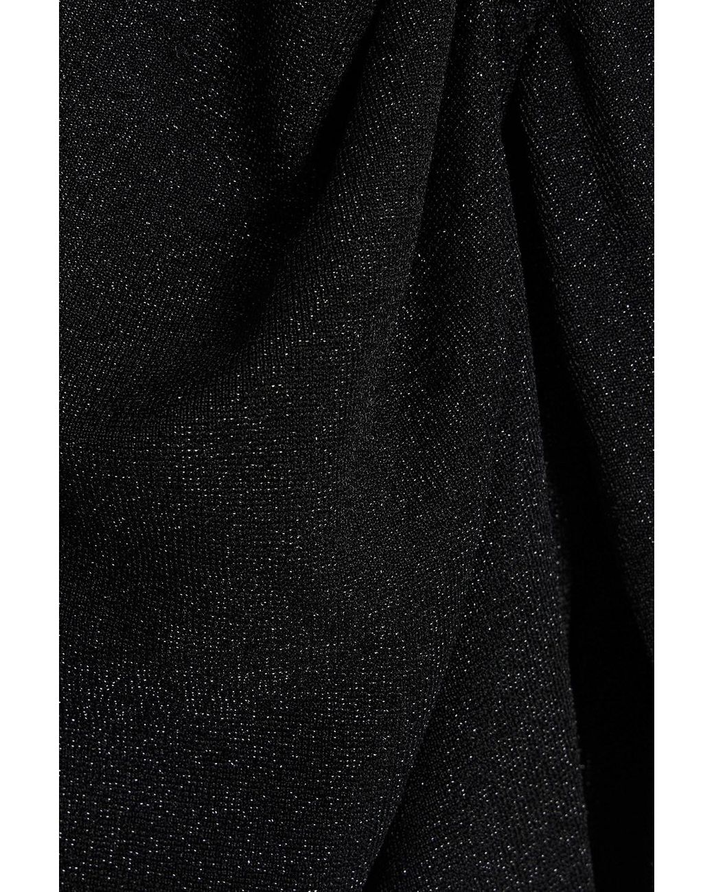Diane von Furstenberg Simona Wrap-Effect Metallic Stretch-Jersey Midi Dress  in Black | Lyst
