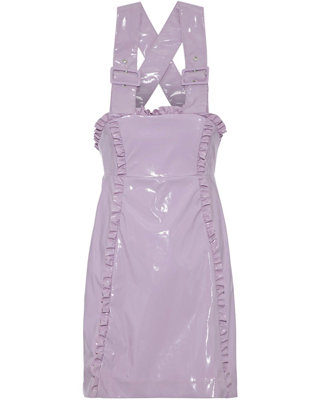 Purple pvc dress hot sale