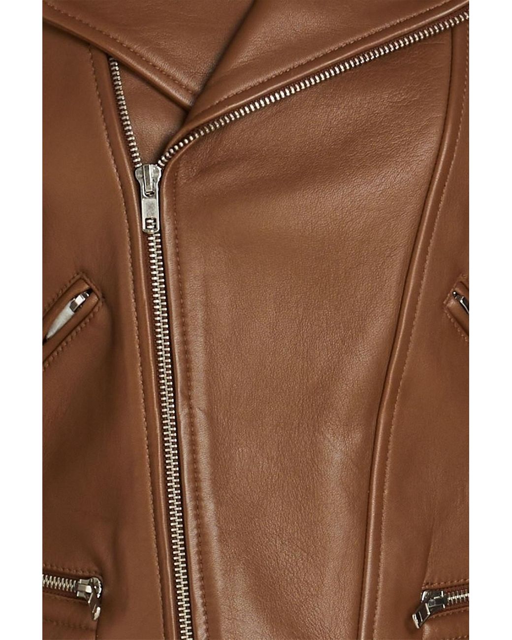 223BLUM Leather biker-style jacket - Blazers & Jackets - Maje.com