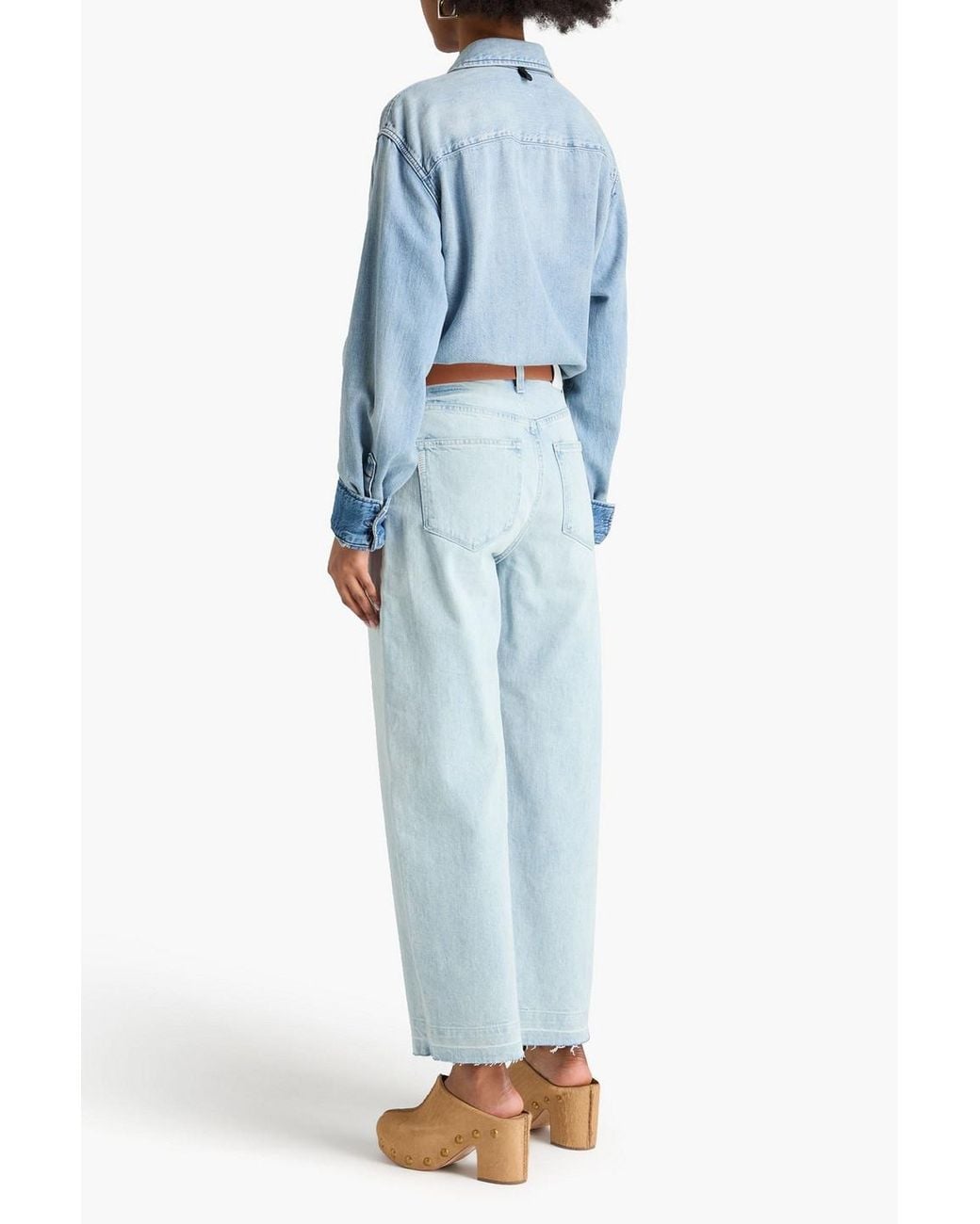 PAIGE Blue Arelia High-Rise Barrel-Leg Jeans