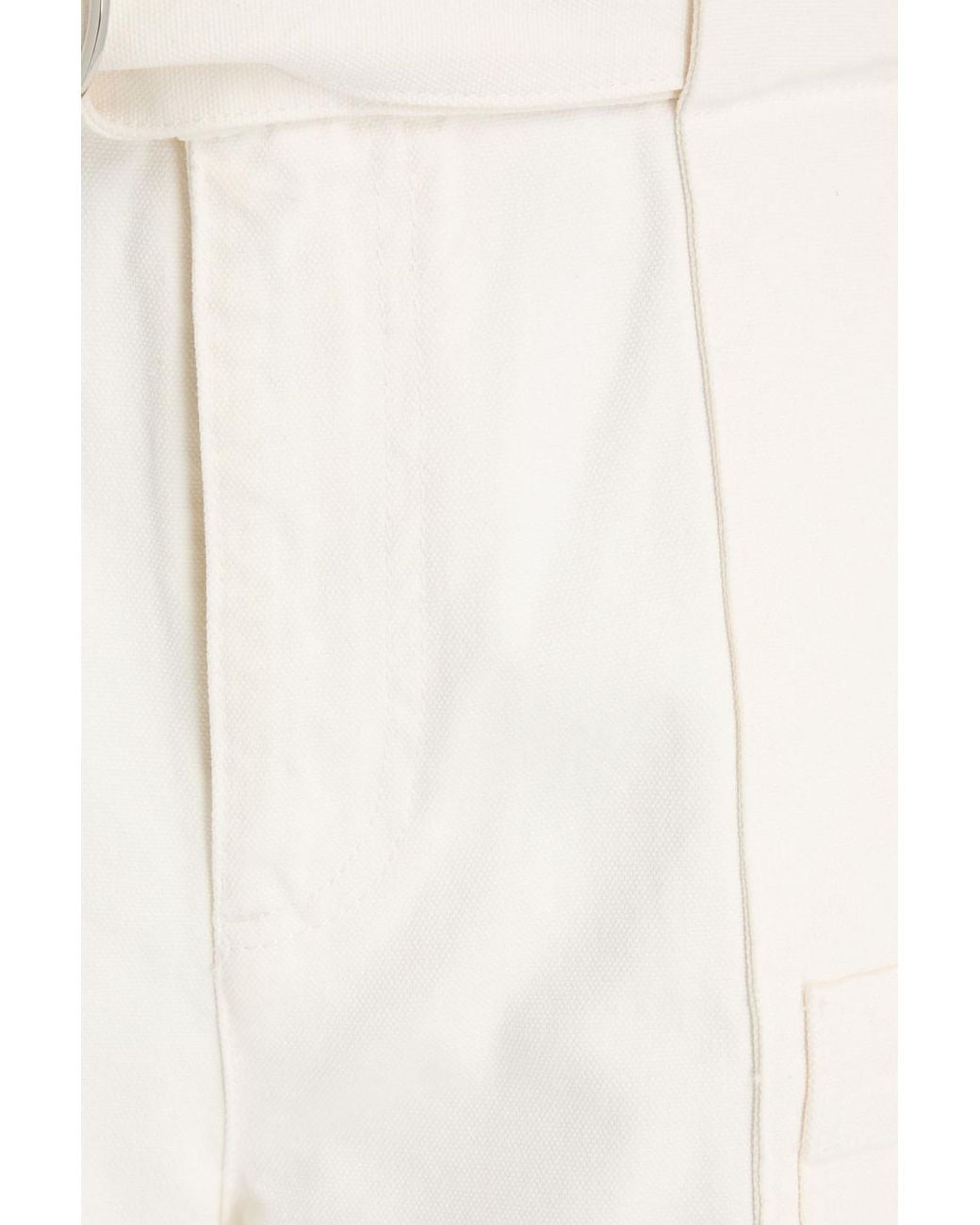 J.W. Anderson White Belted Cotton-canvas Cargo Pants for men