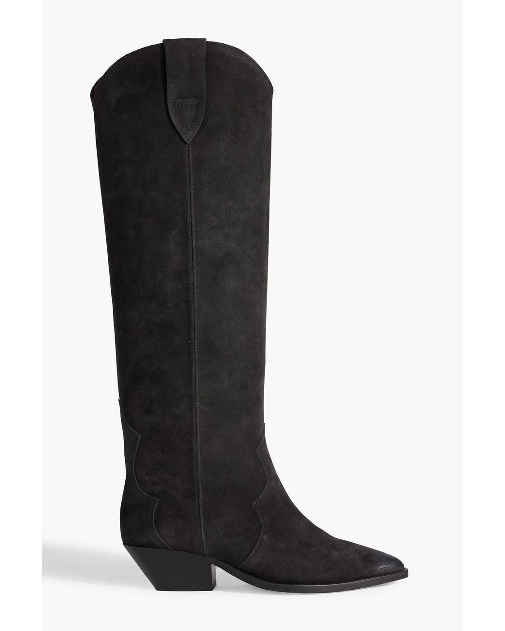isabel marant denzy embroidered suede knee boots