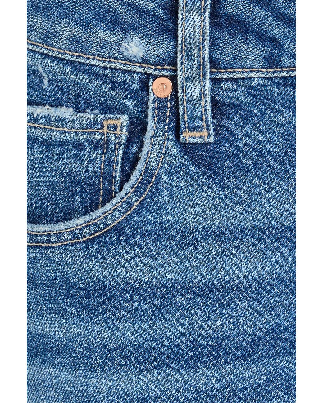 PAIGE Blue Alexis Faded High-Rise Barrel-Leg Jeans