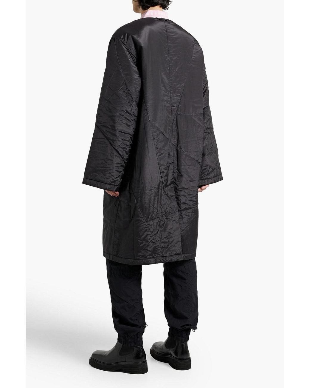 Acne Black Shell Coat for men