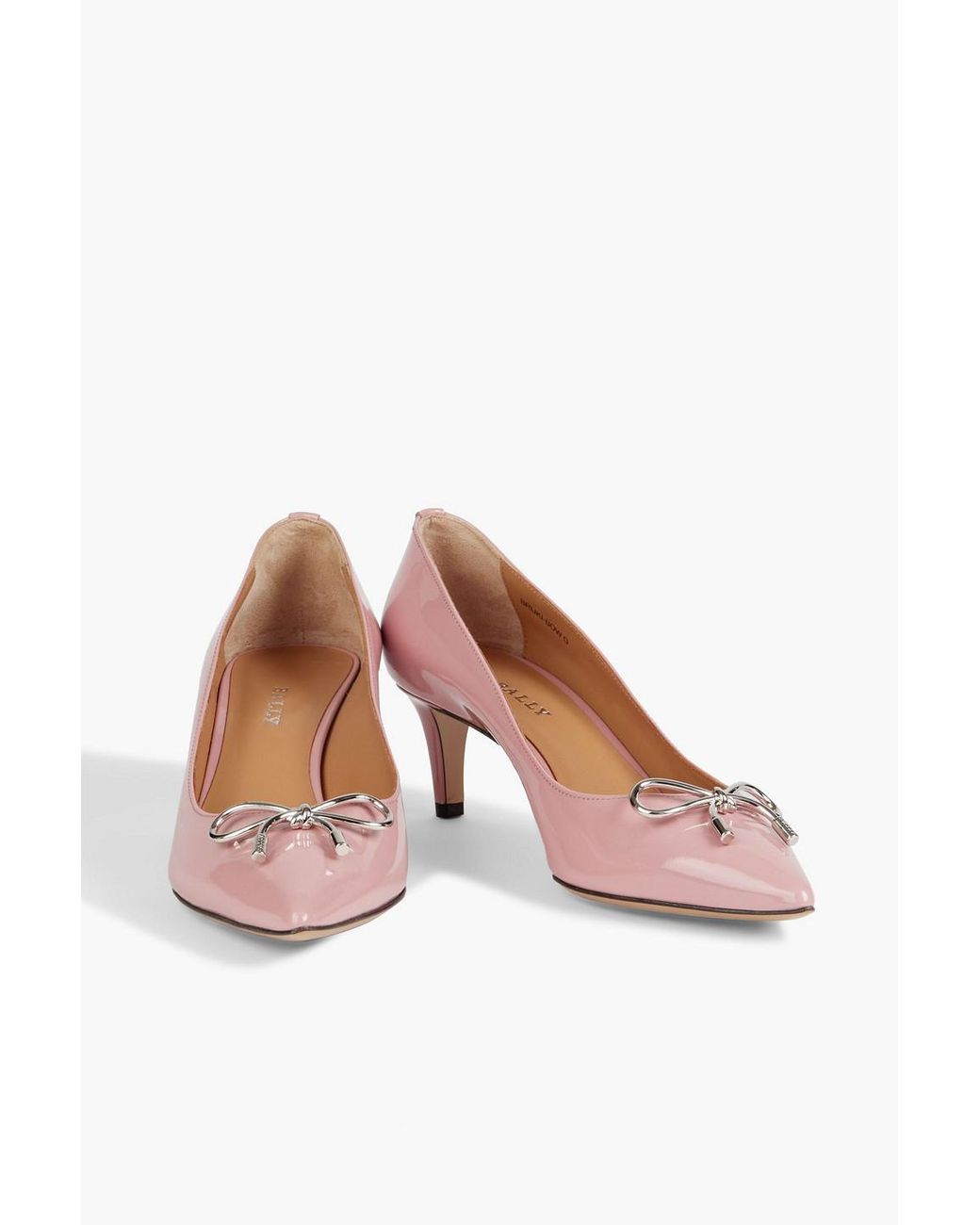 Bally Bruki Bow-embellished Patent-leather Pumps in Brown | Lyst