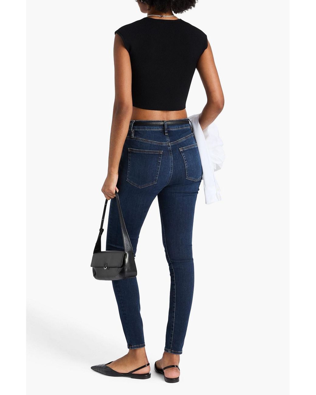 FRAME Blue Le High Skinny High-rise Skinny Jeans