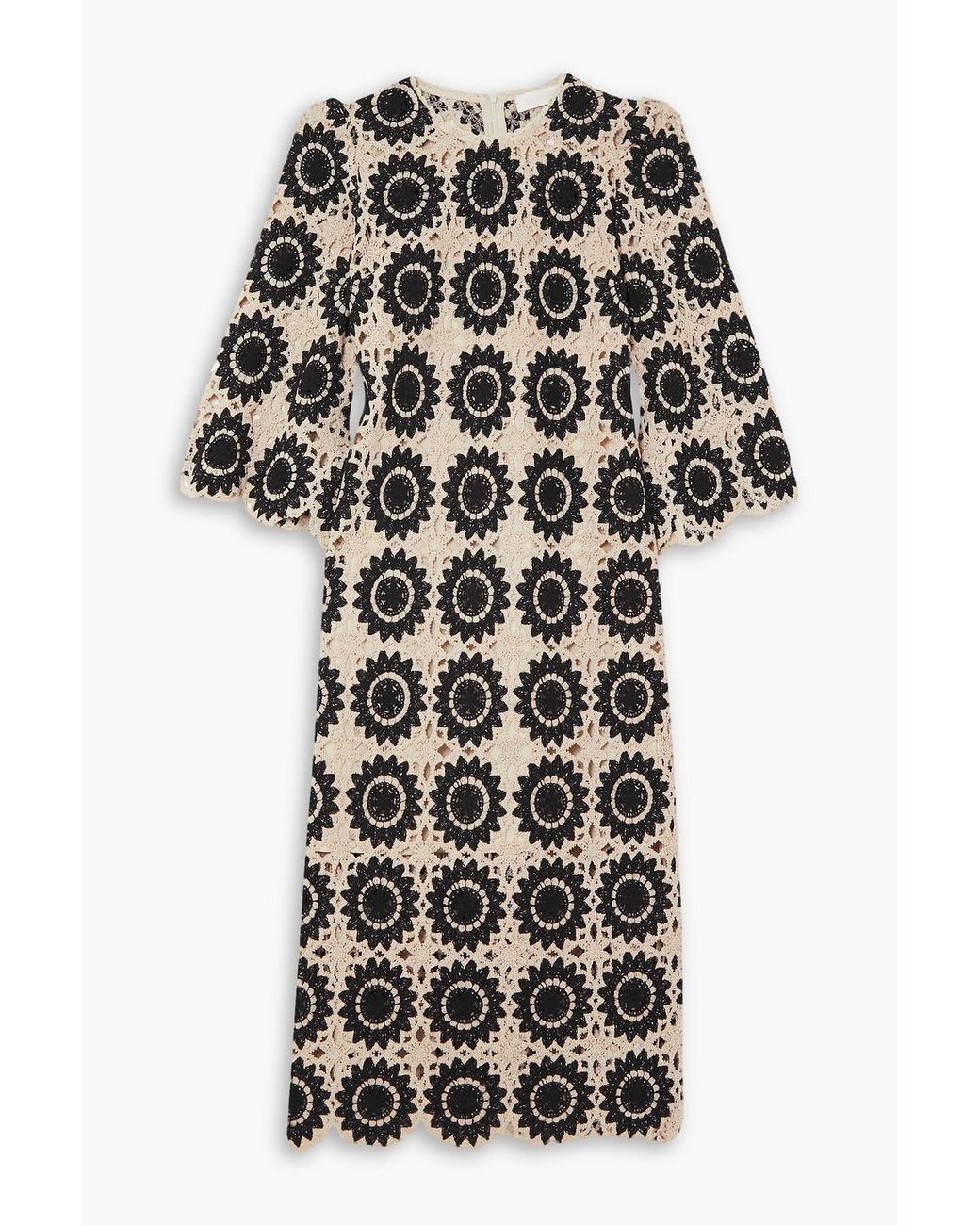 Zimmermann Ginger Scalloped Crocheted Cotton-blend Midi