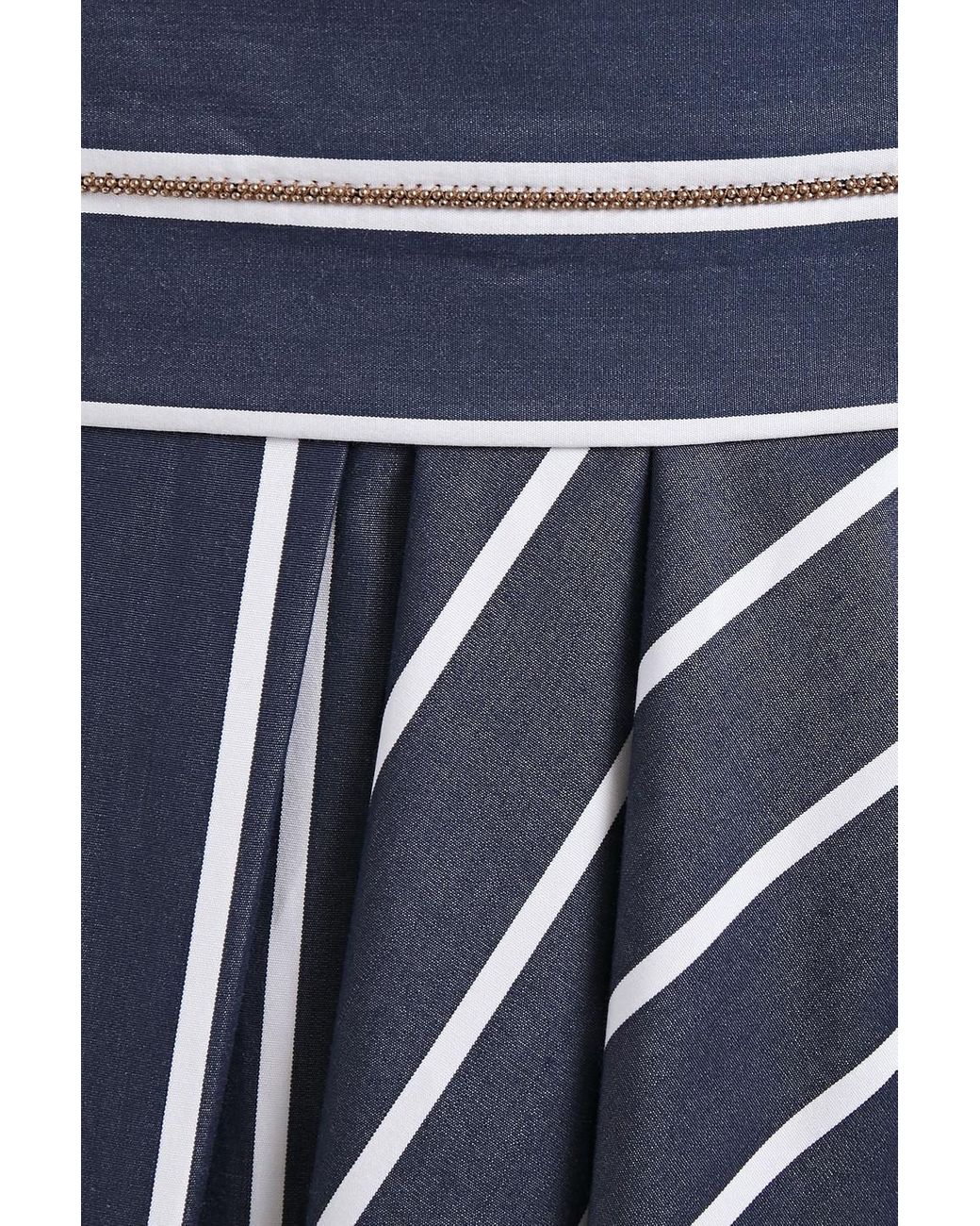 Brunello Cucinelli Striped Knee-Length Dress - Blue Dresses, Clothing -  BRU269182