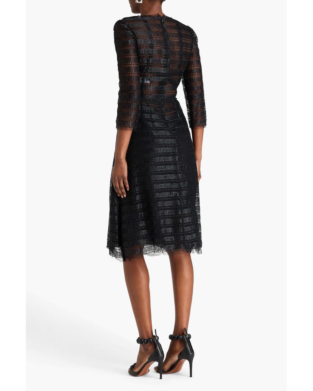 Dolce & Gabbana Black Tulle And Fishnet Dress
