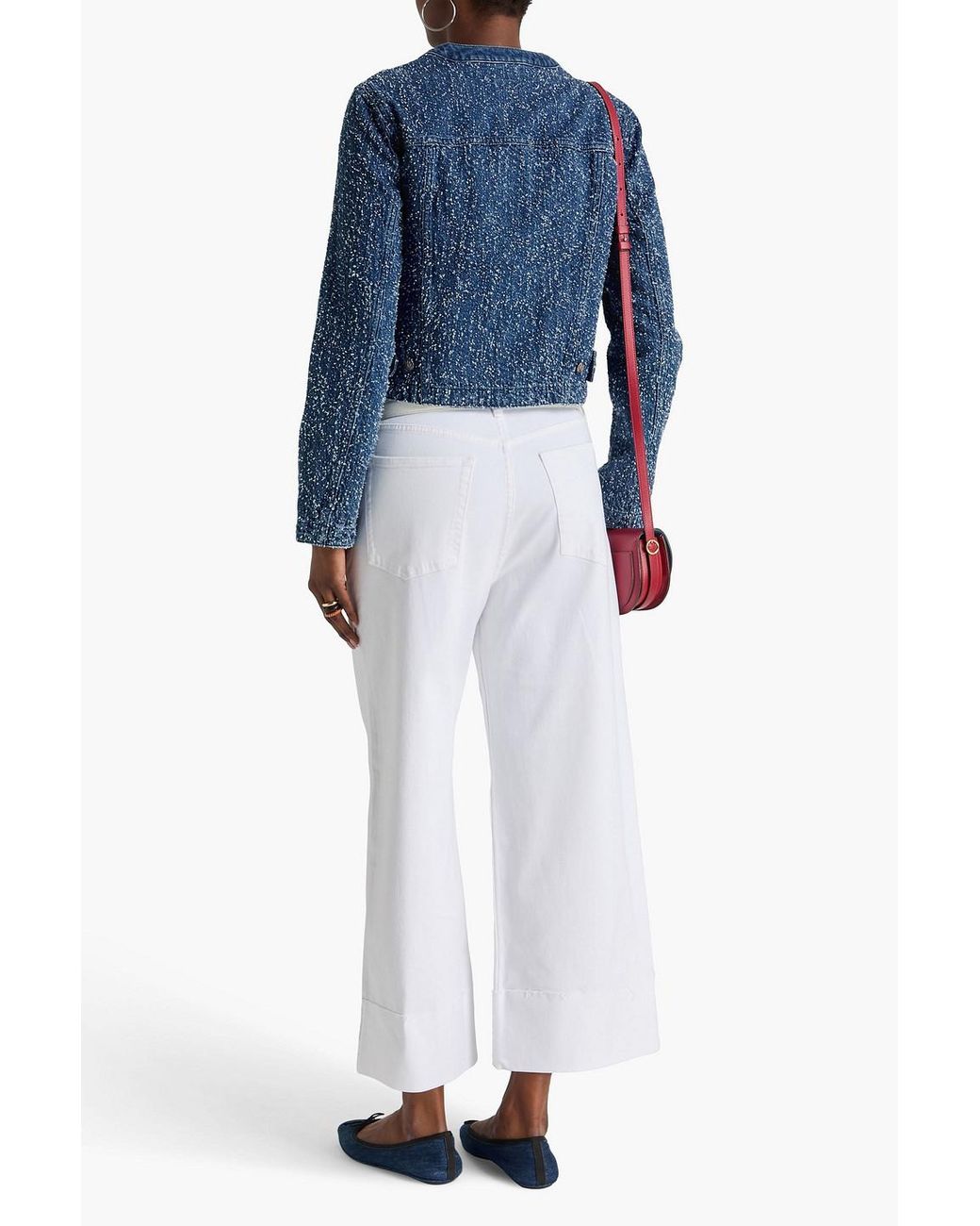 Rag & Bone Blue Cora Frayed Denim Jacket