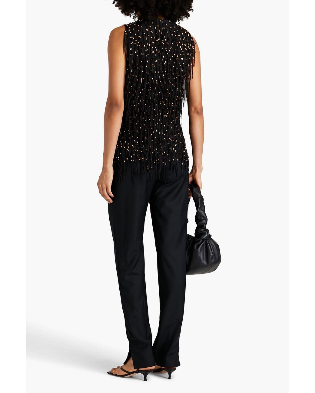 Anna Quan Black Karottenhose aus woll-twill