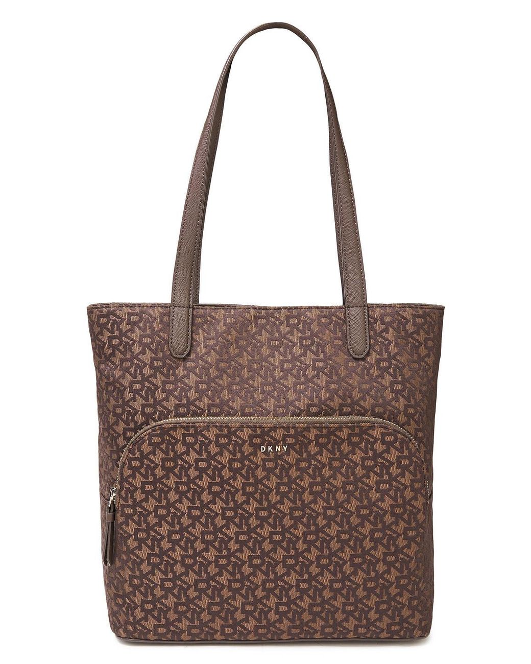 dkny jacquard logo tote bag